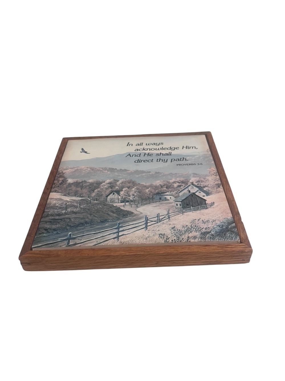 Vintage This lovely tile is a decorative accent piece and a functional trivet.